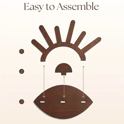 Holzringhalter Stand Kreatives Schmuckdisplay für Ornamente Geschenkpaket enthalten