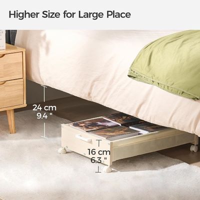 Aufbewahrung von Geschirr unter dem Bett Schubladen mit schweren Holzbehältern und Logo akzeptabel