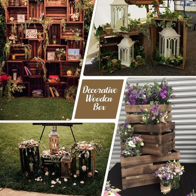 Party Display Kiefer Holz Nistlager Kisten mit Griff angepasstes Logo akzeptabel