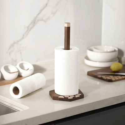 Logo Anpassung Logo Akzeptabel Lackiertes Holz Toilettenpapierhalter für Bad