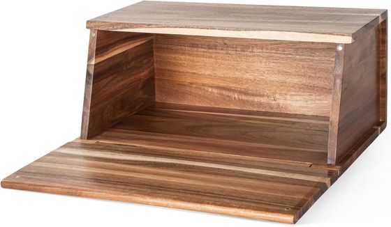 Holzbrotbox All-in-One-Piece-Organisator für die Küchenmontage Natürliches Vintage-Brot Speicherbehälter
