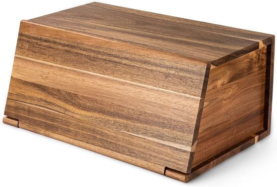 Holzbrotbox All-in-One-Piece-Organisator für die Küchenmontage Natürliches Vintage-Brot Speicherbehälter
