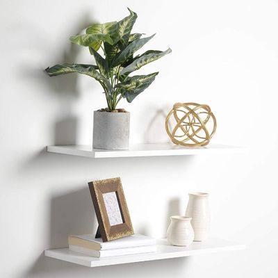 60X20 Weißholz Wand Dekorativ schwimmendes Bücherregal für Heimdekor Badezimmer Funktion