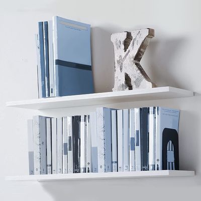 60X20 Weißholz Wand Dekorativ schwimmendes Bücherregal für Heimdekor Badezimmer Funktion