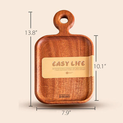 Holzbrot-Pizza-Tray-Set mit 2 individuellen Größen und Laser-Gravurdruck für die Küche