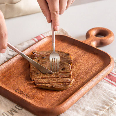 Holzbrot-Pizza-Tray-Set mit 2 individuellen Größen und Laser-Gravurdruck für die Küche