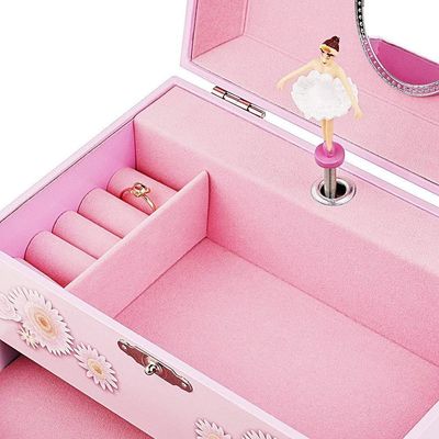 Geschenk-Paket Mahlzeit Prinzessin MDF Pink Ballerina Musical Schmuck für Mädchen