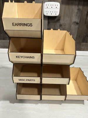 Holz-Desktop-Organisator-Lagerbehälter mit modernem Design und Bürobedarfslager