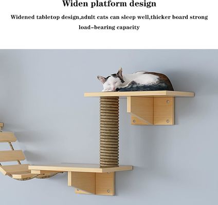 Maßgeschneiderte Größe Wand montiert Katzenbett Holz Katzenbrett Regal zum Klettern im Wohnzimmer