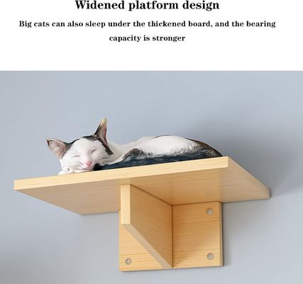 Maßgeschneiderte Größe Wand montiert Katzenbett Holz Katzenbrett Regal zum Klettern im Wohnzimmer