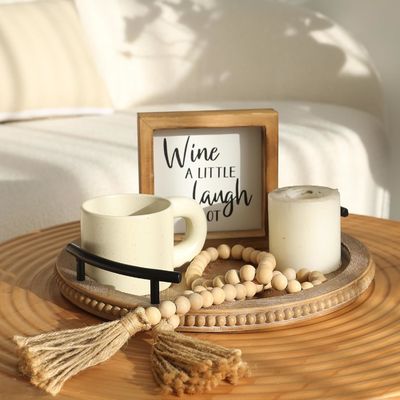 Home Restaurant Bar Hotel Hochzeit Holz einfache Farbe Servieren Tablett mit Griff Dekorativ