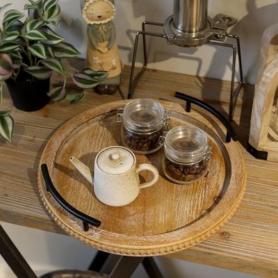 Home Restaurant Bar Hotel Hochzeit Holz einfache Farbe Servieren Tablett mit Griff Dekorativ