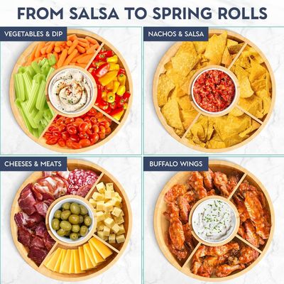 202407 Runder Bambus-Serviertray mit Keramikschüssel Probe kostenlos oder zurückgegeben