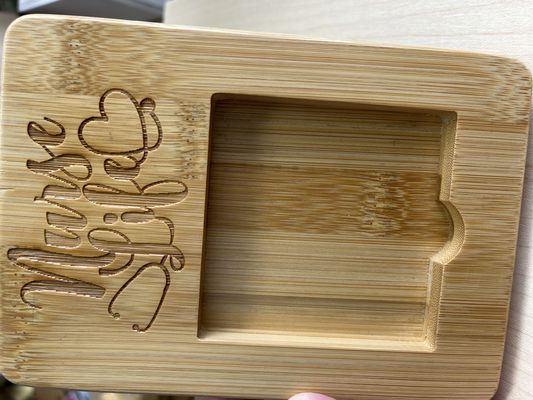 Holz Custom Personalisierte Bambus Sticky Note Halter Dispenser für Büro