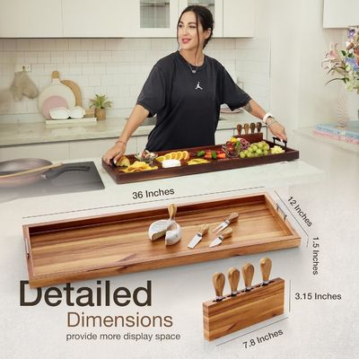 Großes Holzbrett, perfekt zum Ausstellen und Servieren Ihrer Lieblingskäse