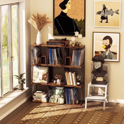 Industrielle Plattenhalter Regal Vinyl Plattenlager Möbel mit modernem Design Stil