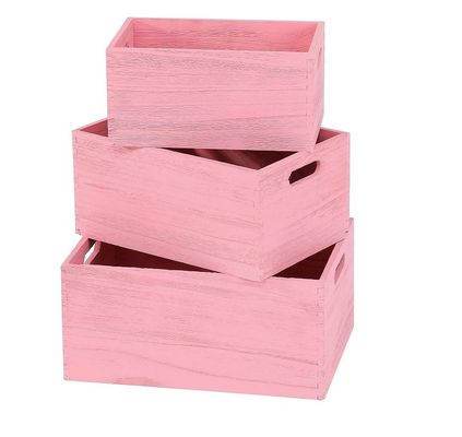 Handgefertigtes Holzlager für Gemüse und Brotfrüchte 3-teiliges Nestkasten