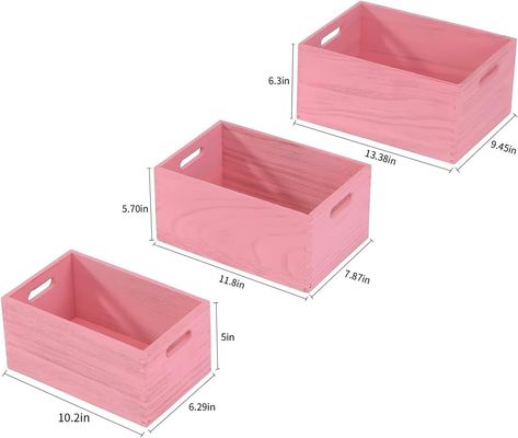 Handgefertigtes Holzlager für Gemüse und Brotfrüchte 3-teiliges Nestkasten