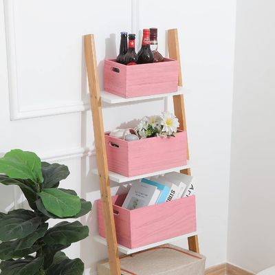 Handgefertigtes Holzlager für Gemüse und Brotfrüchte 3-teiliges Nestkasten