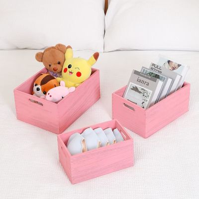 Handgefertigtes Holzlager für Gemüse und Brotfrüchte 3-teiliges Nestkasten