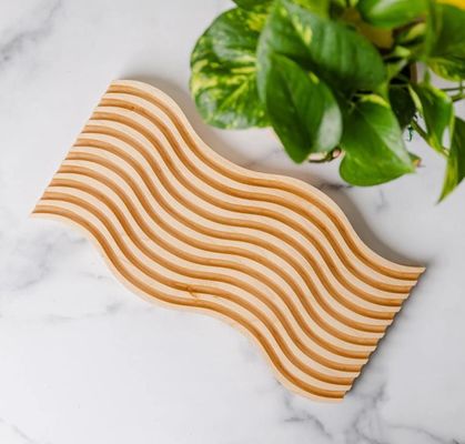 Dekorative Ahornholz Wavy Board Display Serving Tray für modernen Custom Boho Stil