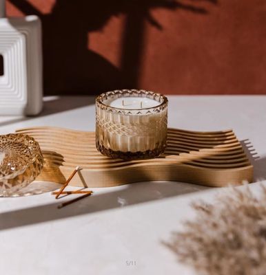 Dekorative Ahornholz Wavy Board Display Serving Tray für modernen Custom Boho Stil