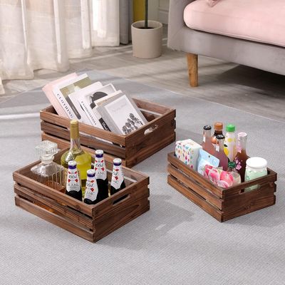 Heimdekoration Maßgeschneiderter Satz von 3 Holzkistenpaletten mit bemalten Techniken