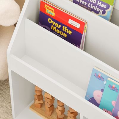 Schnitzerei aus Holz Bücherregal Bücherregal Aufbewahrung Display Regal Organisator für Kinder Kinder
