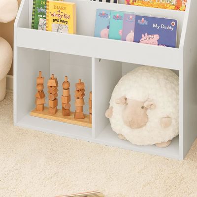 Schnitzerei aus Holz Bücherregal Bücherregal Aufbewahrung Display Regal Organisator für Kinder Kinder