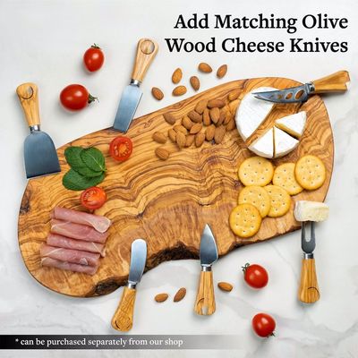 Umweltfreundliche, personalisierte Olivenholzschneidetafel zum Schneiden und Käse 6,2 Pfund