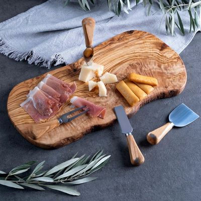 Umweltfreundliche, personalisierte Olivenholzschneidetafel zum Schneiden und Käse 6,2 Pfund