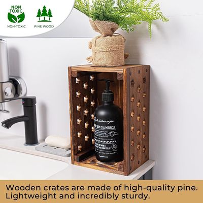 Holzkisten für Buchlager mit individuellem Logo Akzeptabel Dekoratives Nisten Holzkisten