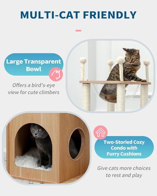 OEM ODM akzeptabel robust Frisco Castle Cat Tree Tower Modern 51 Extra High Cat Eigentumswohnung