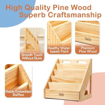 Wohnzimmer Kinderbuchregal für Kleinkinder 1-5 Jahre Griff und individuelle Größe