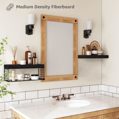 Becken Holz Badezimmerregale über Toiletten Wandmontierte schwimmende Regale Farmhausregal Toilettenpapier Lager