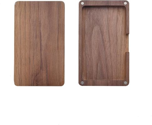 Kartenkoffer aus schwarzem Walnussholz mit Magnetverschluss Holz-Visitenkartenhalter