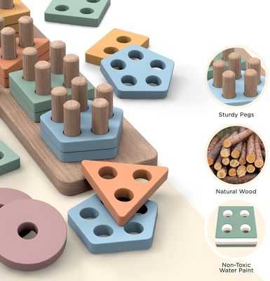 Hausmöbel Holzform Sorter und Farbstapler Perfektes Geschenk für Vorschulkinder
