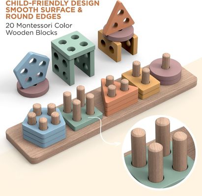 Hausmöbel Holzform Sorter und Farbstapler Perfektes Geschenk für Vorschulkinder