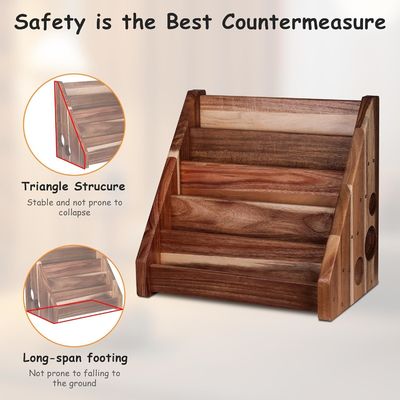 Funktionales Design Montessori-Bildschirmregal Schnitzholzbuchregal für Kinderklassenzimmer