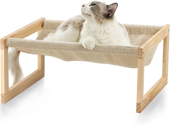 Postverpackung Y Holz Katzenhängematte 21 X 16,5 Zoll Hochhäuser Möbel für Haustiere Holzfarbe