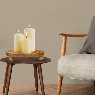 Einfache Holzkiste 2 Packung Holz Riser Pflanze Hocker Display Rack Runder Topf Blume Sockel Retro Pflanze