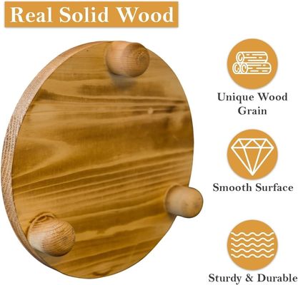 Einfache Holzkiste 2 Packung Holz Riser Pflanze Hocker Display Rack Runder Topf Blume Sockel Retro Pflanze