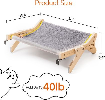 ISO9001 2008 FSCI BSCI zertifizierte Holz-Katz-Fensterstange hält bis zu 40 Pfund 2 in 1