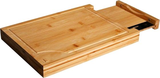 Profi-Bamboo-Schnittbrett mit Skala- und Quadratschnittblöcken