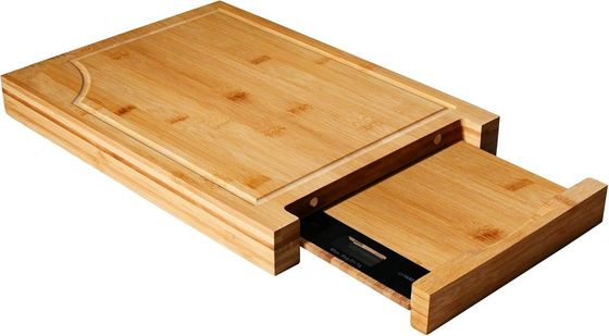 Profi-Bamboo-Schnittbrett mit Skala- und Quadratschnittblöcken