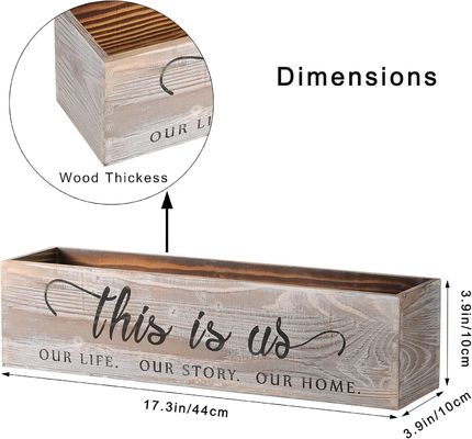 Holzrechteckige Pflanzenbox für rustikale Mittelstücke