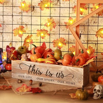 Holzrechteckige Pflanzenbox für rustikale Mittelstücke