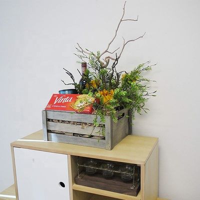 Set aus 3 Holzkisten mit Seilgriffe