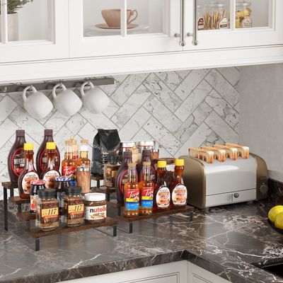 Holz-Wäsche-Regal-Organisator für Hausgeschäfte für rustikale Anzeige