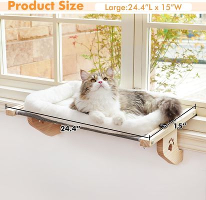 Maßgeschneiderte Größe Einfache Anpassung Fensterbank Holz Katzenbett Fenster Hängematte für Wohnzimmer